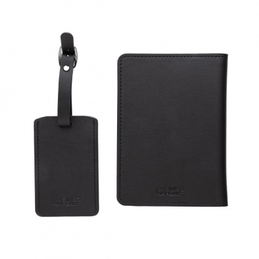 Logo trade advertising products image of: Swiss Peak GRS recycled PU travel gift set