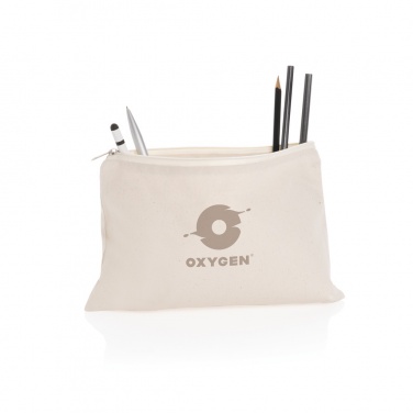 Logo trade promotional merchandise image of: Impact Aware™ 285 gsm rcanvas pencil case undyed