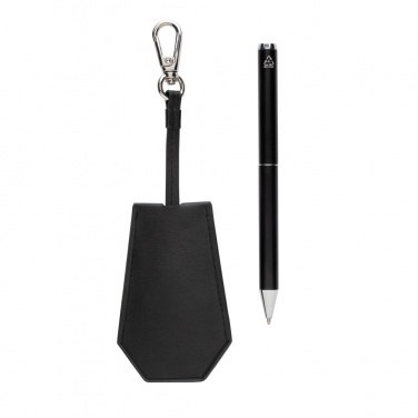 Logo trade corporate gifts picture of: SP Tula RCS certified recycled PU key holder and pen set