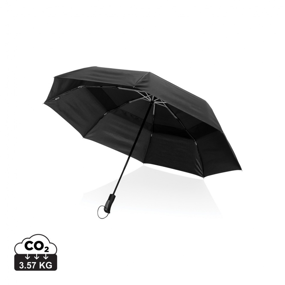 Logo trade promotional merchandise picture of: Swiss Peak Aware™ Tornado 27” pocket storm umbrella