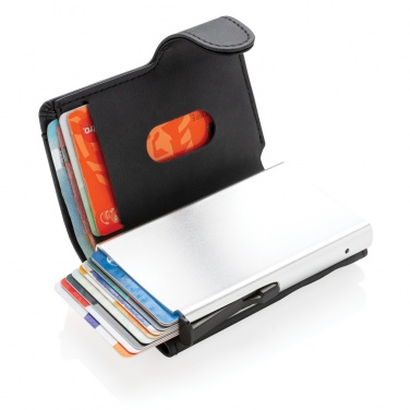 Logotrade promotional merchandise picture of: Standard aluminium RFID cardholder with PU wallet