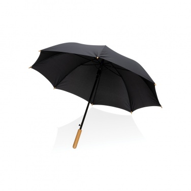 Logotrade promotional item image of: 23" Impact AWARE™ RPET 190T auto open bamboo umbrella