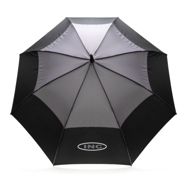 Logo trade corporate gift photo of: 27" Impact AWARE™ RPET 190T auto open stormproof umbrella