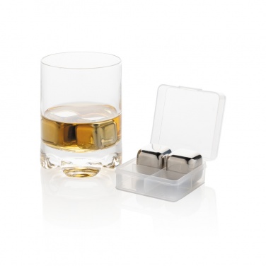 Logotrade promotional merchandise photo of: Re-usable stainless steel ice cubes 4pc