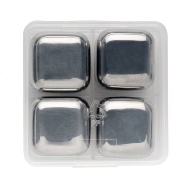 Logotrade promotional item picture of: Re-usable stainless steel ice cubes 4pc