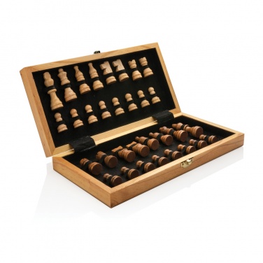 Logo trade advertising product photo of: Luxury wooden foldable chess set