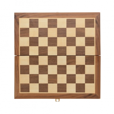 Logo trade corporate gifts image of: Luxury wooden foldable chess set