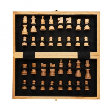 Logo trade promotional products image of: Luxury wooden foldable chess set