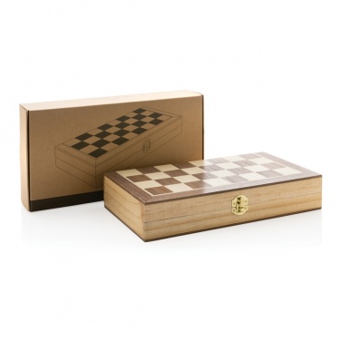 Logotrade promotional product image of: Luxury wooden foldable chess set