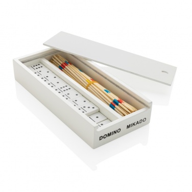 Logotrade promotional item picture of: Deluxe mikado/domino in wooden box