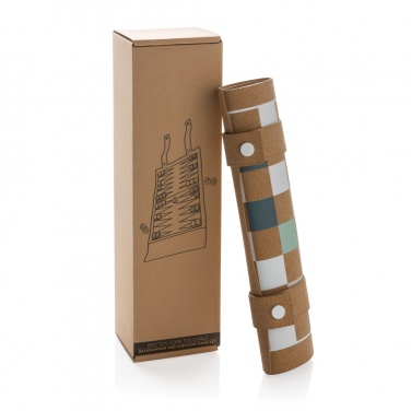 Logotrade advertising product image of: Britton cork foldable backgammon and checkers game set
