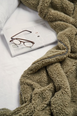 Logo trade promotional giveaway photo of: VINGA Maine GRS recycled double pile blanket