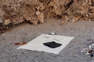 Logotrade corporate gift picture of: VINGA Volonne AWARE™ recycled canvas picnic blanket