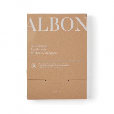 Logo trade promotional items picture of: VINGA Albon GRS recycled felt notebook