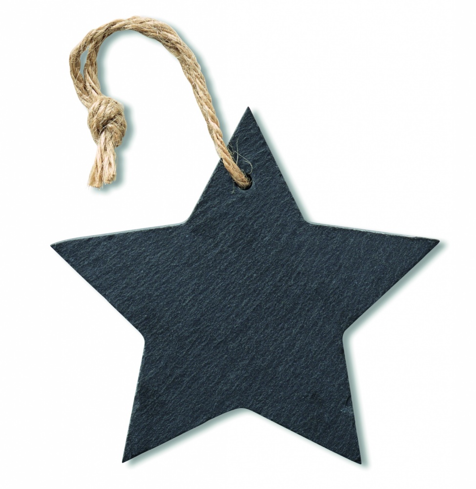 Logo trade promotional giveaways picture of: Slate xmas hanger star