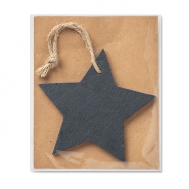 Logo trade promotional merchandise picture of: Slate xmas hanger star