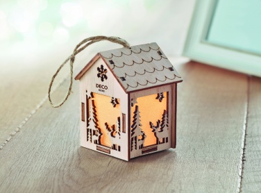 Logo trade corporate gift photo of: MDF house with light