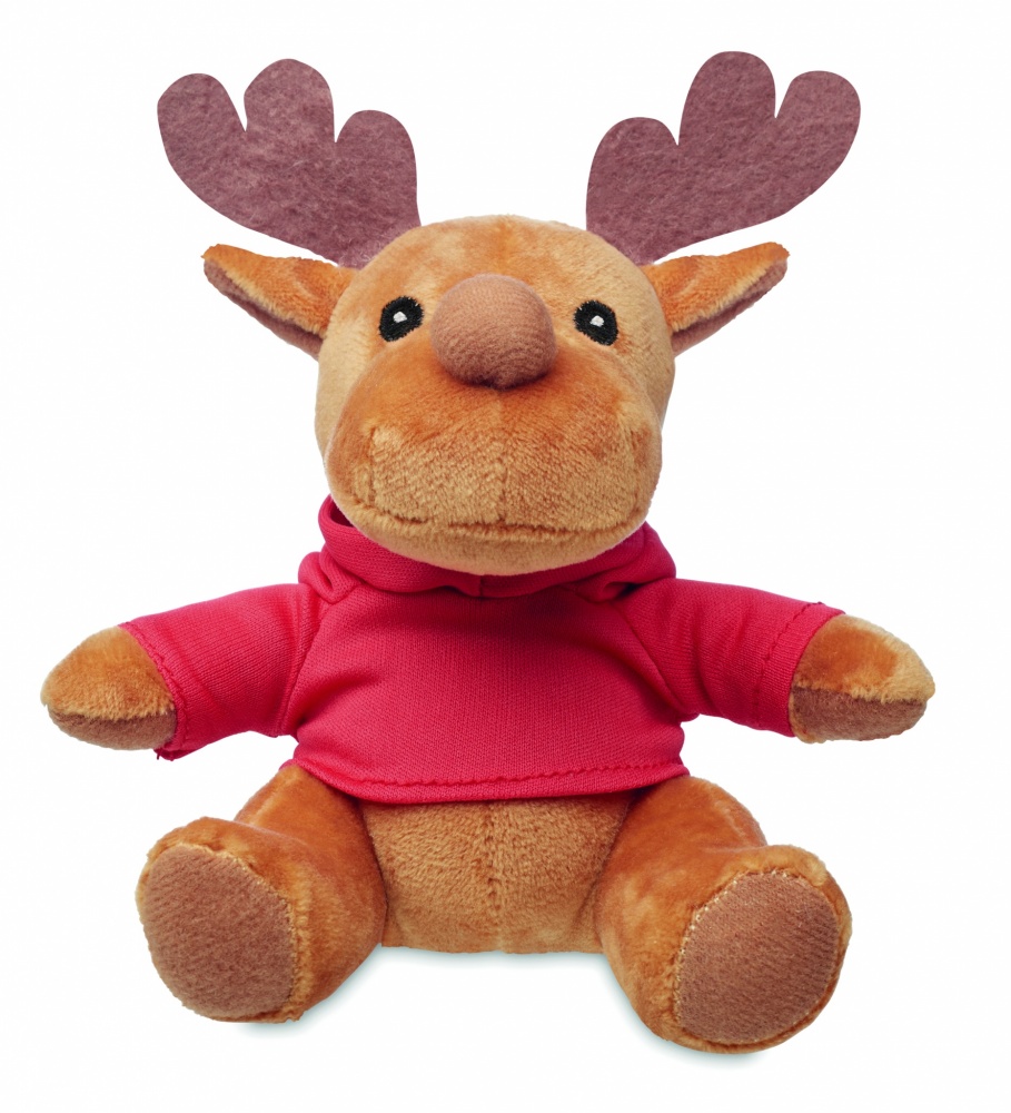 Logotrade promotional item image of: Plush reindeer with hoodie