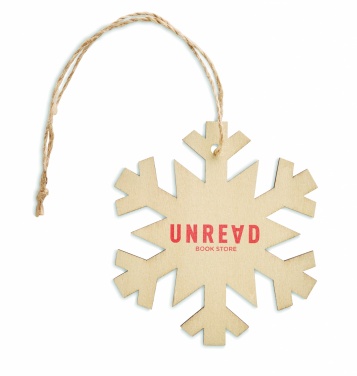 Logo trade promotional products image of: Snowflake Tree hanger