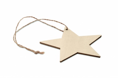 Logotrade promotional product image of: Wooden star shaped hanger