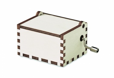 Logo trade business gifts image of: Wooden Christmas music box