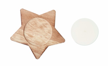 Logotrade promotional items photo of: Candle on star wooden base
