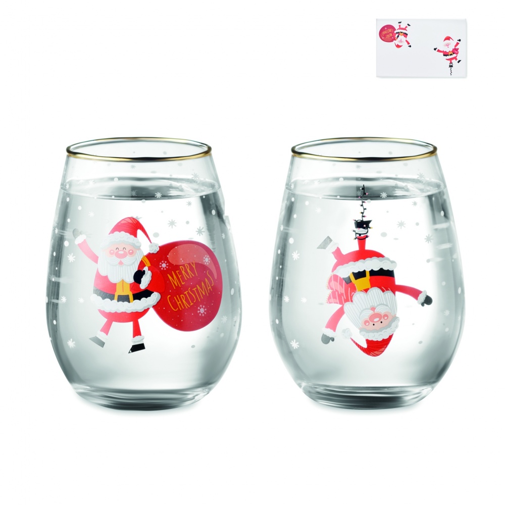 Logotrade promotional giveaway image of: Set of 2 Christmas glasses