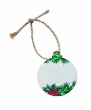 Logo trade corporate gifts image of: Seed paper Xmas ornament