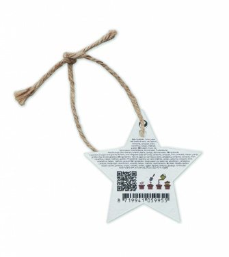 Logo trade promotional products image of: Seed paper Xmas ornament