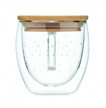 Logo trade promotional giveaways image of: Double wall borosilicate mug