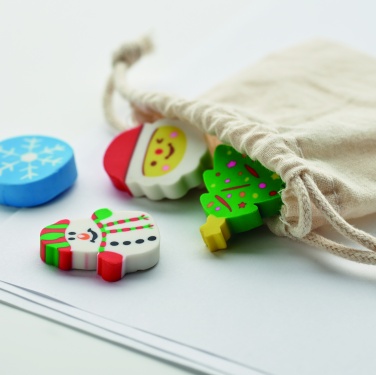 Logotrade promotional giveaway picture of: Set of 4 Christmas erasers