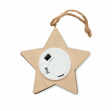Logotrade promotional product picture of: Wooden weed star with lights