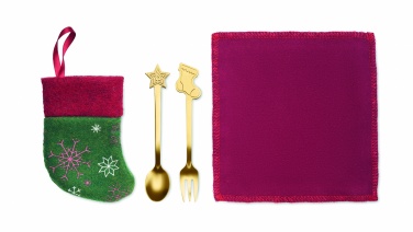 Logotrade corporate gifts photo of: Christmas dessert cutlery set