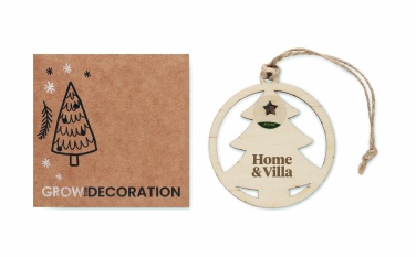 Logo trade promotional merchandise photo of: Wooden tree shape hanger