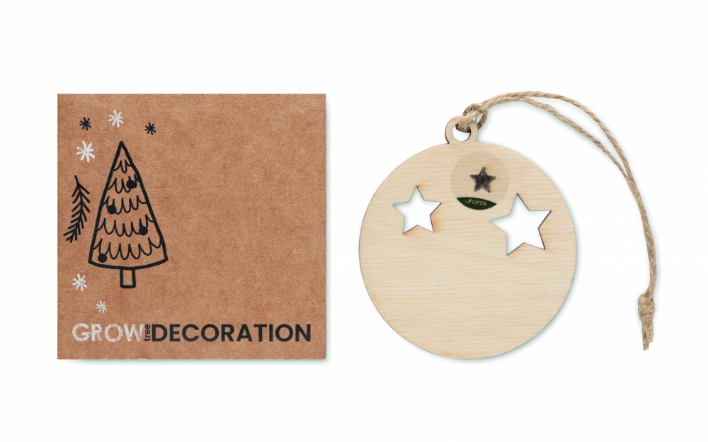 Logotrade promotional gift picture of: Wooden bauble shape hanger