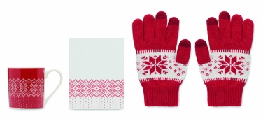 Logo trade promotional merchandise image of: Winter gift mug and gloves set