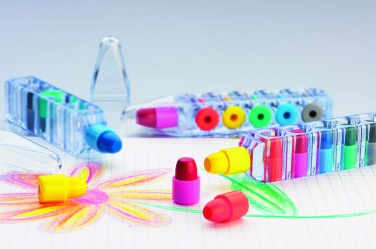 Logo trade promotional gift photo of: Set of 6 wax crayons