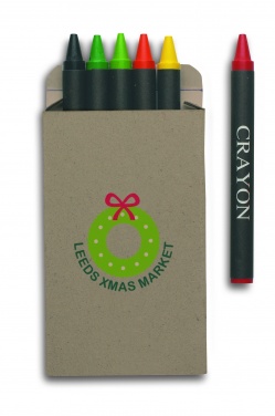 Logo trade corporate gifts picture of: Carton of 6 wax crayons