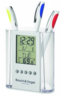 Logo trade promotional products image of: Pen holder with calendar