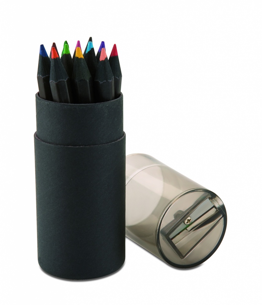 Logo trade promotional gift photo of: Black colouring pencils