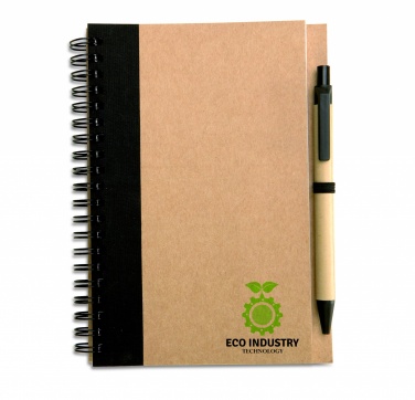 Logo trade promotional product photo of: B6 recycled notebook with pen