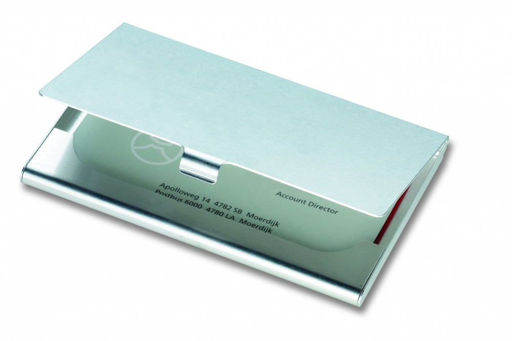 Logo trade promotional giveaways image of: Aluminium business card holder