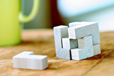 Logo trade promotional items picture of: Wooden puzzle in cotton pouch
