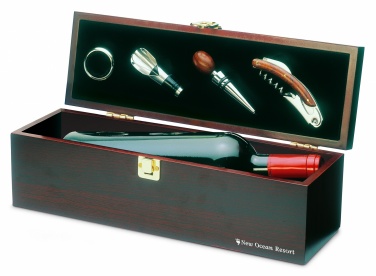 Logo trade promotional giveaways picture of: Wine set in wine box