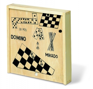 Logo trade advertising product photo of: 4 games in wooden box