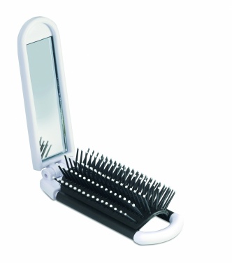 Logo trade promotional products picture of: Foldable hairbrush with mirror