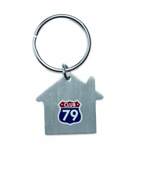 Logo trade corporate gifts picture of: Metal key holder house Lahti