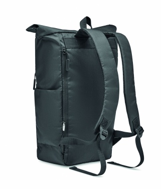 Logotrade promotional merchandise photo of: 300D RPET rolltop backpack