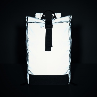 Logo trade promotional gifts image of: Reflective Rolltop backpack