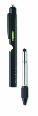 Logo trade advertising products image of: Spirit level pen with ruler